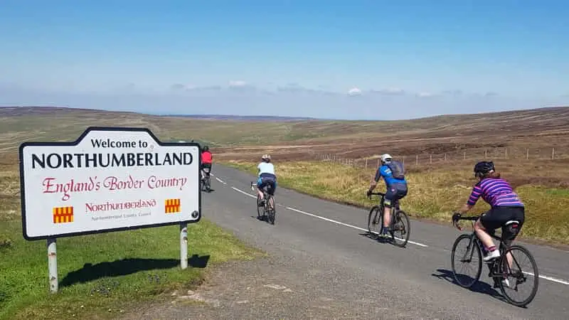 Riders cycling the Sea to Sea route